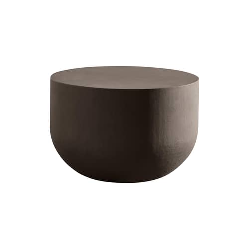 Table basse Heiko 42 céramique gris / Ø 60 x H 40 cm - Gervasoni - Anthracite Ombra - Polymère recouvert d\'argile