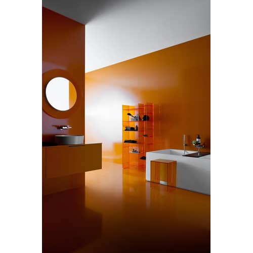 Wall mirror All Saints Kartell / Ø 78 cm - Orange - Plastic
