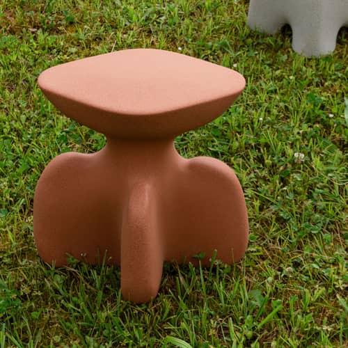 Tabouret Archeo terracotta / H 38.7 cm - Jaime Hayón - Magis - Orange terracotta - Polyéthylène