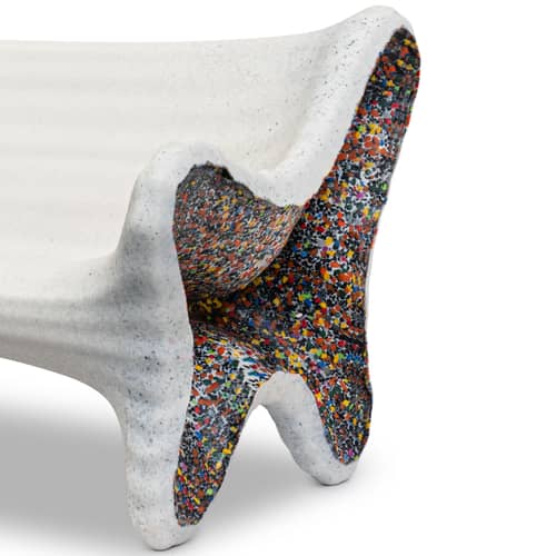 Canapé droit In-Side plastique blanc / L 181 cm - Magis - Blanc / Intérieur multicolore - Polyéthylène