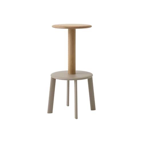 Drehbarer Barhocker Massif AV40 holz natur / H 75 cm - &tradition - Eiche / Sockel beige - massive Eiche, thermolackierter Stahl