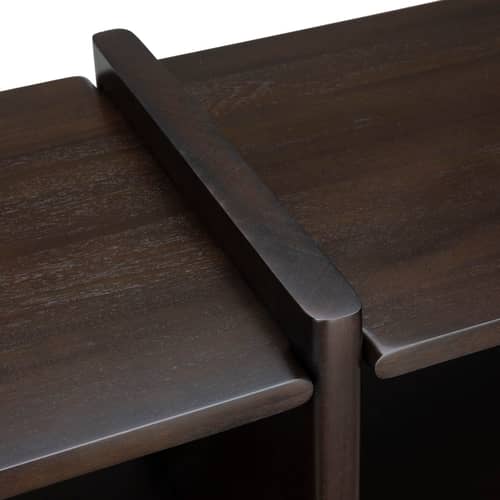 Étagère Mortise bois marron / L 175 x H 82 cm - Ethnicraft - L 175 cm / Acajou foncé - Acajou massif