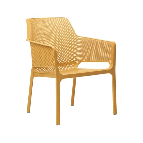 Fauteuil empilable Net Relax  jaune - NARDI - Moutarde - Résine de fibre de verre