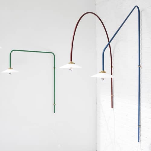 Hanging Lamp n°3 Wall light with plug metal red / H 135 x W 137.5 cm - valerie objects - Red - Glass, Steel