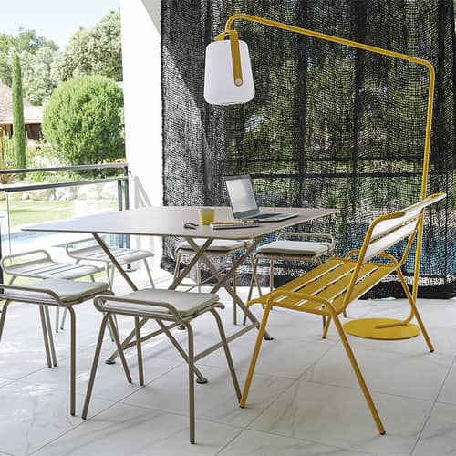 Accessoire  métal jaune / Pied déporté pour lampes Balad - H 190 cm - Fermob - Miel texturé - Acier peint
