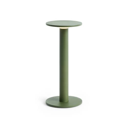 Lampe extérieur sans fil rechargeable Host Small / LED - H 22 cm / Fixation magnétique - Hay - Vert olive - Acier thermolaqué, Aimant, Aluminium thermolaqué