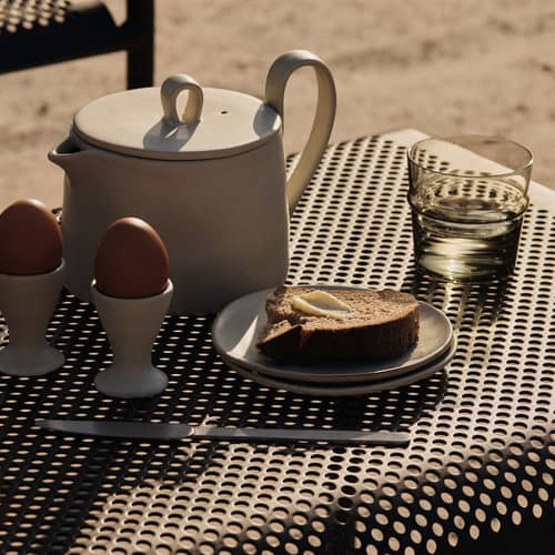 Set de couverts Stelo métal / 4 pièces - Ferm Living - Acier brossé - Acier inoxydable brossé