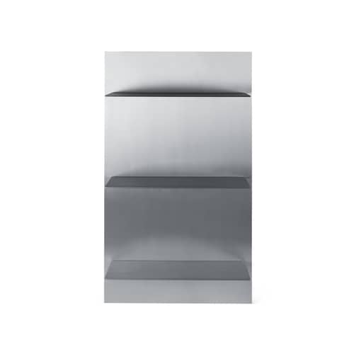 Lager Triple Shelf metal / W 55 x H 100 cm - Ferm Living - L 55 x H 100 cm - Brushed aluminium