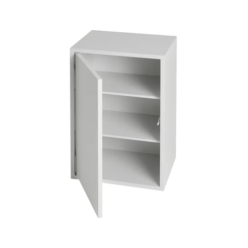 Stacked Shelf wood grey / 43 x 65 cm - With door - Muuto - Grey - Painted MDF