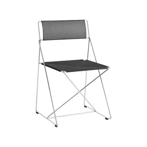 Hay X-Line INDOOR Stacking chair - black chromed | Made In Design UK