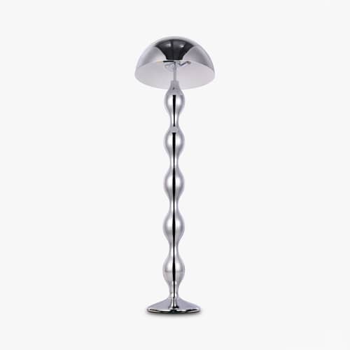 Stehleuchte Powers metall silber - NV GALLERY - Verchromt - lackiertes Eisen, Poly-natur