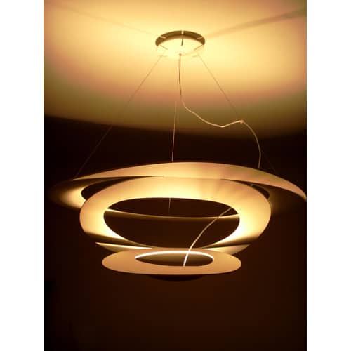Suspension Pirce métal blanc / Ø 97 cm - Artemide - Blanc - Aluminium verni