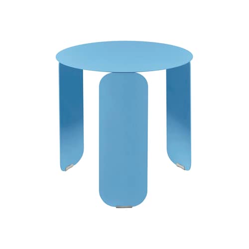 Table basse Bebop métal bleu / Ø 45 x H 45 cm - Fermob - Bleu Maya - Acier, Aluminium