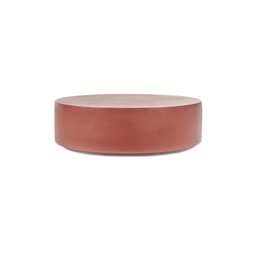 Table basse Pawn céramique rouge / Ø 68 x H 20 cm - Fibre polyester / Seconde vie - Serax - Rouge Brique - Fibre polyester