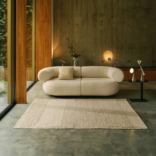 Tapis Knotty blanc / 200 x 300 cm - Tom Dixon - 200 x 300 cm - Mélange de jute naturel