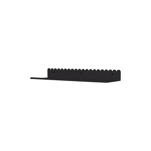 Vibes Large Wall shelf metal black / L 50 cm - NOBODINOZ - Black - Lacquered steel