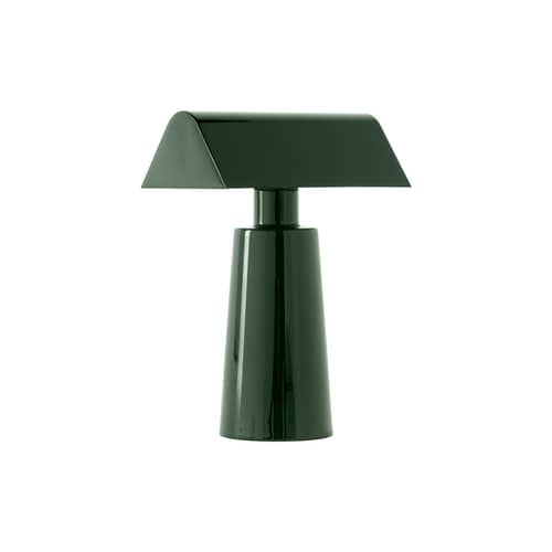 Caret MF1 Wireless rechargeable lamp metal green / H 22 cm - &tradition - Forest green - Lacquered steel