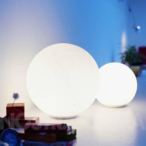 Applique d\'extérieur Dioscuri verre blanc / Plafonnier - Michele de Lucchi, 2003 - Artemide - Ø 25 cm - Blanc - Verre soufflé