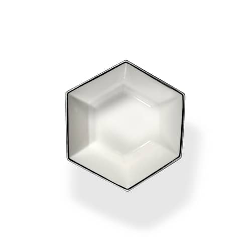 Carte Blanche Bowl ceramic white / Set of 2 - Serax - White & Black - China