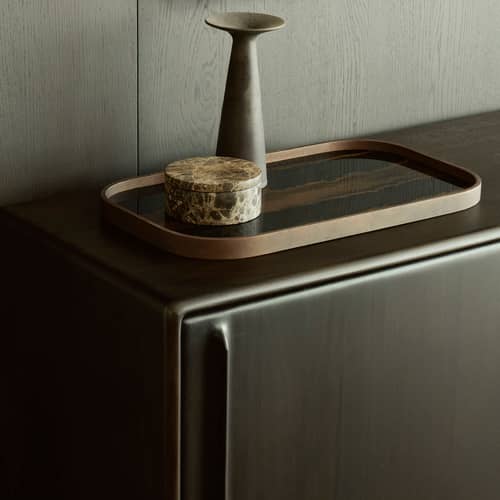 Buffet Flow bois marron / L 168 x H 82 cm - 2 portes coulissantes - Ethnicraft - L 168 cm - Acajou massif