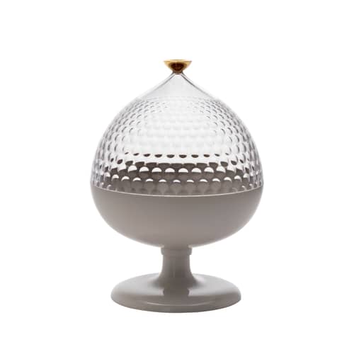 Centre de table Pumo / Ø 21 x H 29 cm - Kartell - Blanc / Transparent - Technopolymère