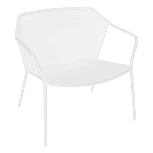 Lounge Sessel Darwin metall weiß / Metall - Emu - Weiß - gefirnister Stahl