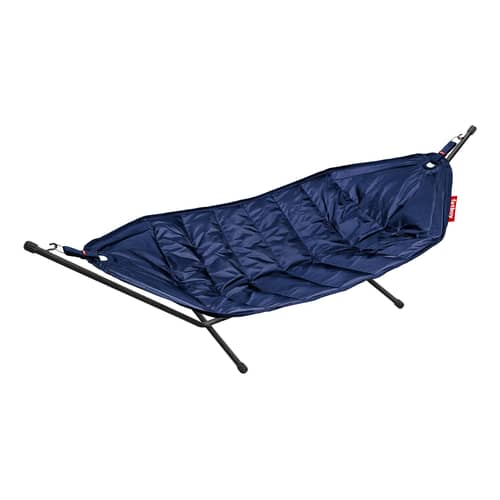 Hamac avec support Headdemock bleu / Polyester - Fatboy - Bleu foncé - Acier, Mousse, Tissu polyester