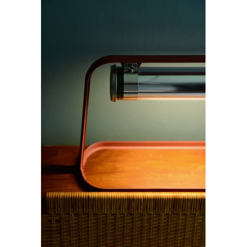 Lampada da esterno Astrup LED metallo rosso / L 60 cm - SAMMODE STUDIO - Rosso / Argento - Alluminio laccato, policarbonato