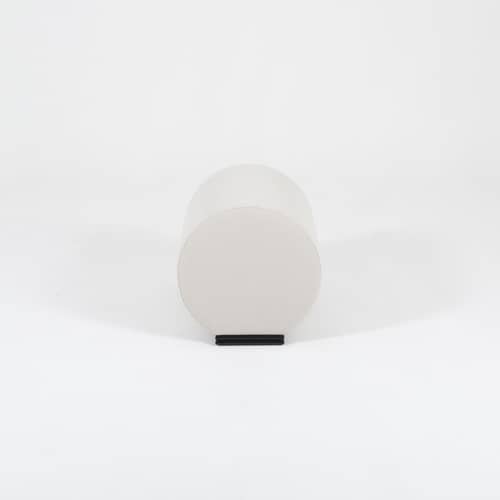 Panca imbottita Place des Petits Pères tessuto grigio / L 60 cm - Esclusiva - Lelièvre Paris - Pepe / Frassino nera - Espanso, Frassino laccato, Tessuto