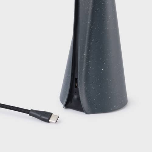 Schnurlosleuchte Mantle metall schwarz / Ø 8 x H 18 cm - TALA - Granitschwarz - rostfreier Stahl