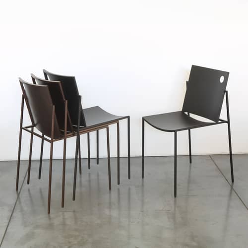 Aurora Stacking chair metal brown - Zeus - Brown Matallic - Steel