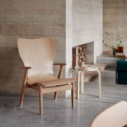 Stappelbarer Hocker 60 holz natur / Alvar Aalto, 1933 - 3 Füße - ARTEK - Birke / Füße Birke - Birke Schichtholz, Birkenholzfurnier