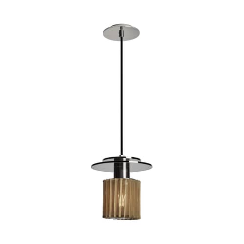 Suspension In the sun Small or argent métal / Ø 19 cm / Seconde vie - DCW éditions - Chromé / Maille or - Acier, Aluminium, Verre