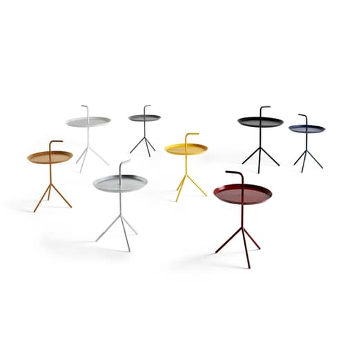 Table basse Don\'t leave Me métal jaune / Ø 38 x H 42,7 cm - Hay - Jaune soleil - Acier laqué