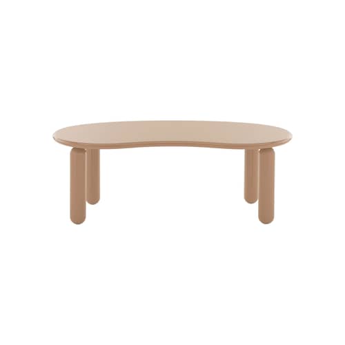 Table basse Undique Mas bois beige / 119 x 59 x H 44 cm - Patricia Urquiola, 2023 - Kartell - Beige poudré - Hêtre laqué, MDF laqué