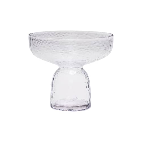 Vase Aino verre transparent / Coupe - Ø 22 x H 19 cm - HÜBSCH - Transparent - Verre soufflé bouche