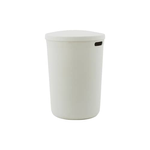 Wäschekorb Hide textil weiß / Filz, recycelt - Ø 46,5 x H 64.5 cm - Normann Copenhagen - Korb / Creme - Recycelter PET-Filz