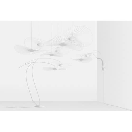 Applique Vertigo Nova LED / Ø 110 cm - Bras rotatif - Petite Friture - Blanc / Diffuseur blanc - Acier, Fibre de verre, Polyuréthane, Verre triplex
