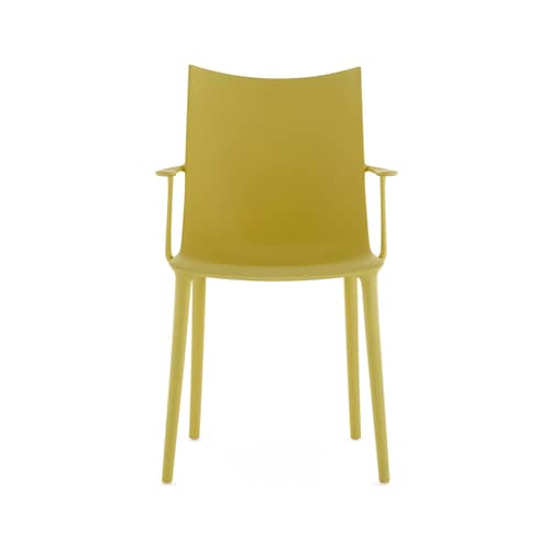 Chaise H.H.H plastique jaune / Soft touch - Recyclé - Kartell - Moutarde mat (soft touch) - Technopolymère thermoplastique recyclé