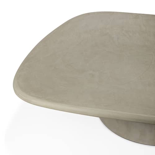 Elements Outdoor Coffee table stone grey / 134 x 96 x H 30 cm - Concrete - Ethnicraft - Light grey - Concrete
