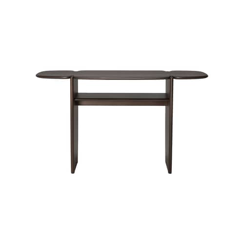 PI Console natural wood / 130 x 40 x H 75 cm - Solid mahogany - Ethnicraft - Dark brown mahogany - Stained solid mahogany