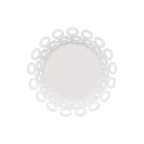Corbeille Vimini métal blanc Small / Ø 22 cm - Alessi - Blanc - Acier
