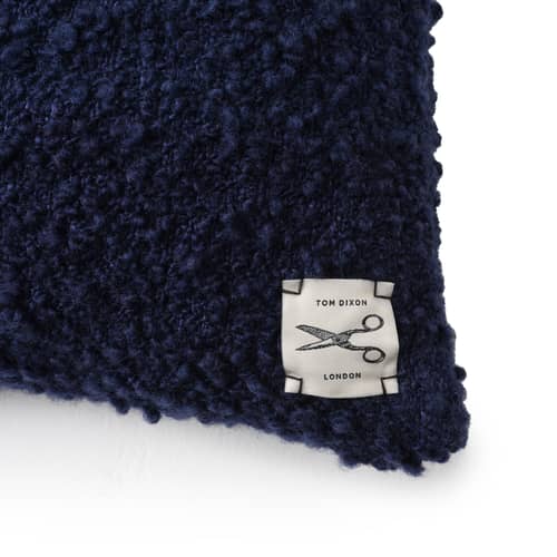 Coussin Bobble bleu / Tissé main - 45 x 45 cm - Tom Dixon - Bleu - Laine bouclée recyclée, Polyester recyclé