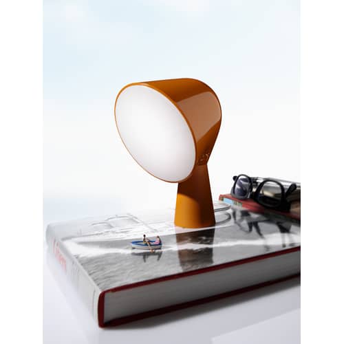 Lampe de table Binic plastique blanc / Ionna Vautrin, 2010 - Foscarini - Blanc brillant - ABS, Polycarbonate