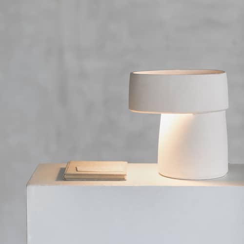 Lampe de table Romé céramique blanc / H 23,5 cm - Serax - Blanc - Grès