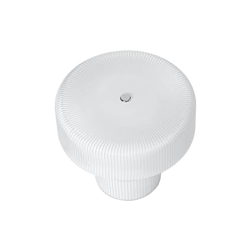 Lampe sans fil rechargeable Ripple Large LED / Ø 19 x H 16,5 cm - Ferm Living - Blanc - Verre soufflé bouche