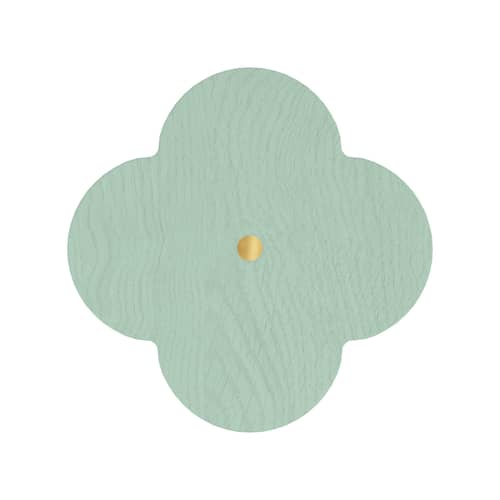 Patère Andrée bois vert Large / Ø 10 cm - Hartô - Vert givré - Frêne massif