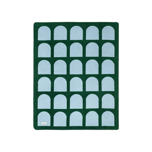 Gilli Plaid textile green / 150 x 200 cm - NOO.MA - Forest green - Acrylic, Cotton, Polyester