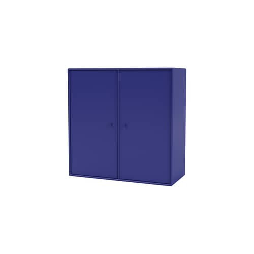 Portaoggetti da parete Cover Cabinet legno blu / L 69,6 x P 30 x H 69,6 cm - 2 supporti - MONTANA - Monarca 135 - MDF laccato