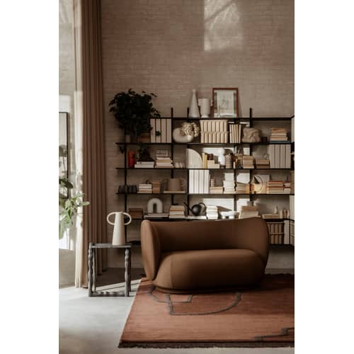 Beistelltisch Rotben metall schwarz / Hocker - Recycling-Aluminiumguss - Ferm Living - Schwarz - Recyceltes Aluminiumguss